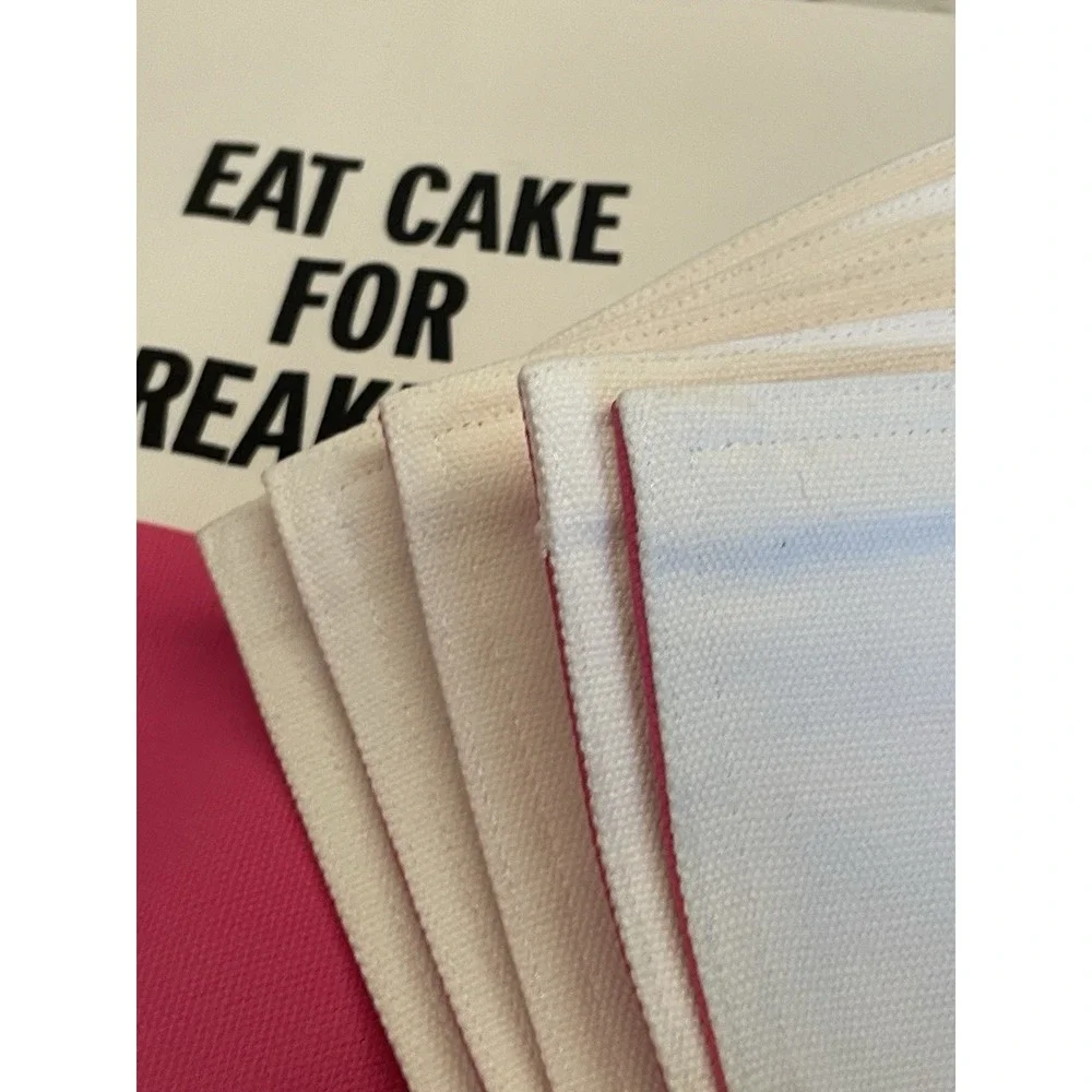 Kate Spade Eat Cake For Breakfast Pink Placemats Set of 5 Cotton 13 x 9 New‎
